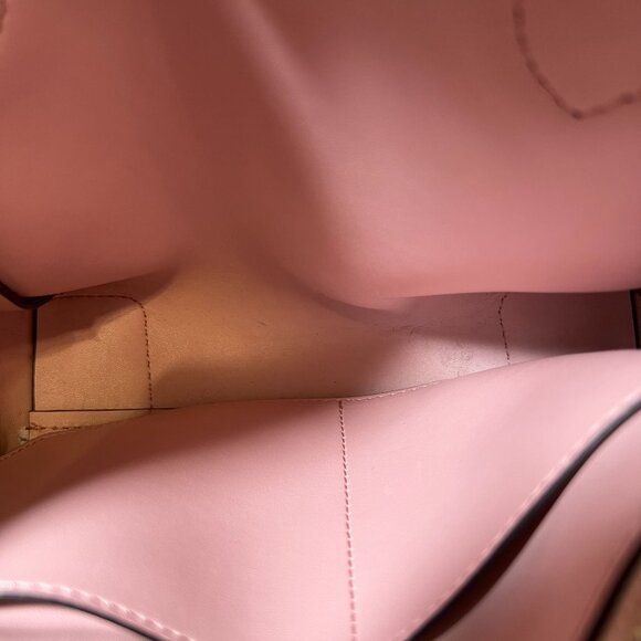 Michael Kors Small Pebbled Leather Dusty Pink Crossbody Tote Bag Purse Messenger - Picture 6 of 15